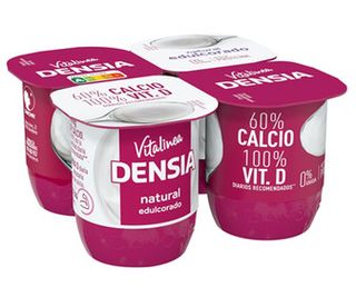 Yogur Desnatado Natural Edulcorado Vitalinea de Danone 4 X 120 G.