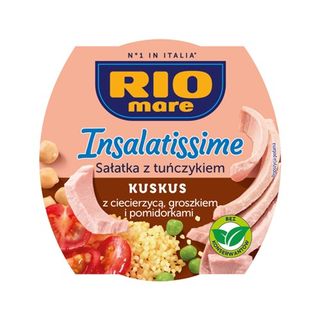 Rio Mare Sałatka z tuńczykiem, kuskusem, ciecierzycą, groszkiem i pomidorkami, 160 g