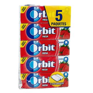 Chicle Fresa Orbit Paquete 5 Uds (65606)