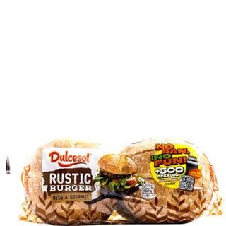 DULCESOL Pan De Hamburguesa Rustic 4 Unidades