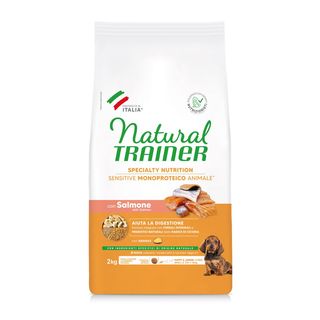 Natural trainer sensitive no gluten mini puppy&junior con salmone 2kg