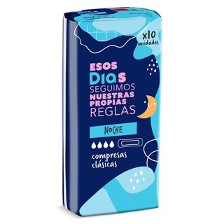 Compresas Clásicas Noche Sin Alas Esos Dias Bolsa 10 Uds.