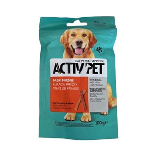Activ Pet Przysmak dla psa z kurczaka Paski mięsne, 100 g
