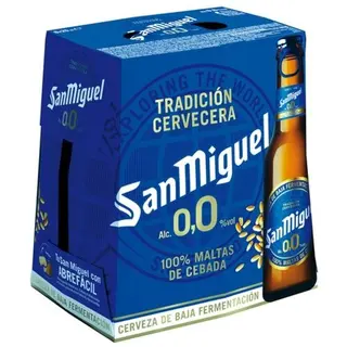 Cerveza San Miguel 0,0% Alcohol Botella Pack 6X25 Cl