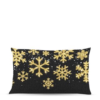 Federa natalizia 50x80 cm - in cotone fiocchi di neve