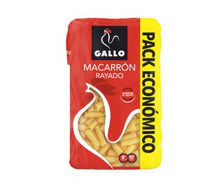 Pasta Macarrón Rayado Gallo Paquete de 900 G.