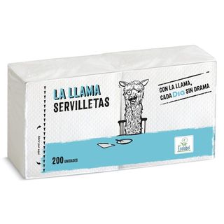 Servilletas Blancas 1 Capa La Llama Dia Bolsa 200 Unidades