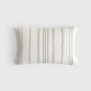 Funda De Cojín Algodón Rayas Tejidas Direc Verde 30x50 cm