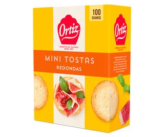 Mini Tostas Redondas Ortiz 100 G.