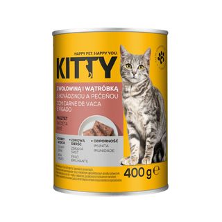 Kitty Karma dla kota Pasztet z wołowiną i wątróbką 400 g