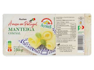 MANTEIGA PASTEURIZADA AUCHAN:C/SAL AÇORES 250G