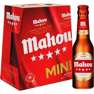 Cerveza Mini Botellin 5 Estrellas, Pack-6 1,20 L