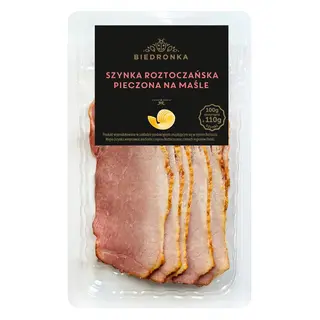 Biedronka Premium Szynka Roztoczańska pieczona na maśle 100 g
