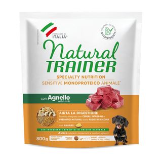 Natural trainer sensitive no gluten mini adult con agnello 800g