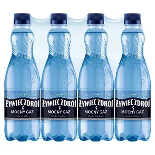 Żywiec Zdrój Mocny Gaz Woda źródlana 12 x 500 ml