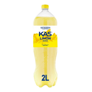 KAS Limón Zero Refresco con gas sabor Limón sin Azúcar Botella 2 Litros