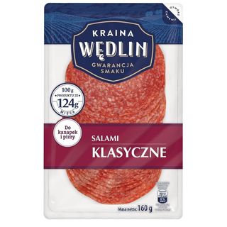 SALAMI KLASYCZNE 160G KRAINA WĘDLIN