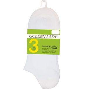 Golden Lady Calzino Mini Donna Bianco 3 Paia