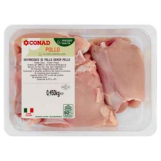 CONAD Percorso Qualità Sovracosce di Pollo Senza Pelle 0,450 kg - 8003170048218
