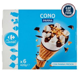 Carrefour Classic Cono Panna 6 X 70 G -1308