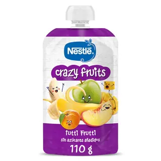 Alimento Infantil Con Puré Multifrutas Crazy Fruits Nestlé 110 G