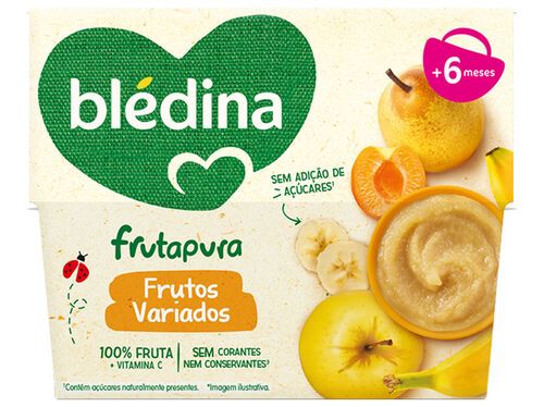 TACINHA FRUTA BLÉDINA 100% FRUTOS VARIADOS 4X95G
