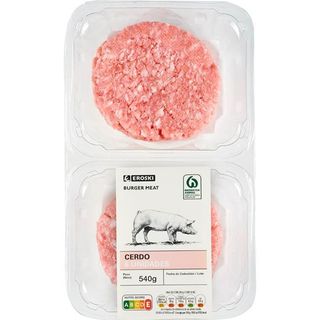 Burger Meat De Cerdo Eroski, Bandeja 540 G