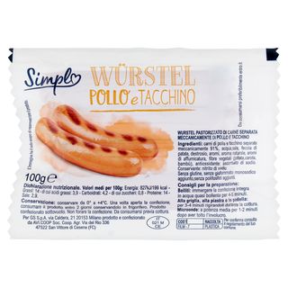 Simpl Würstel Pollo E Tacchino 100 G -9712