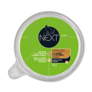 Next cat vasc gr.85 mousse sterilised pollo conigl