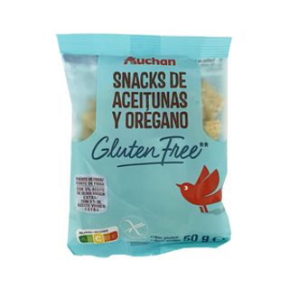 Snacks Aceituna Y Oregano Auchan Sin Gluten 50 G