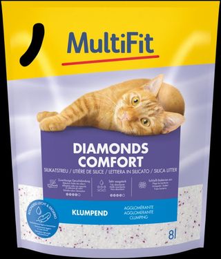 Żwirek dla kota MultiFit Diamonds Silicat Comfort 8L