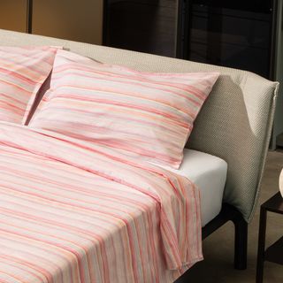 Federa righe rosa digitale cotone percalle - 50x80 cm