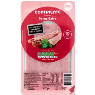 Fiambre da Perna Extra Fatiado Continente (emb. 200 gr)