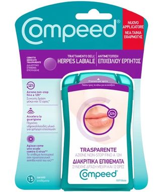 COMPEED HERPES LABIALE CEROTTINI TRASPARENTI 15 PEZZI