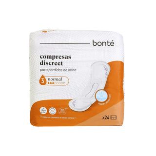 Compresas Incontinencia Normal Bonté 24 Uds (296853)