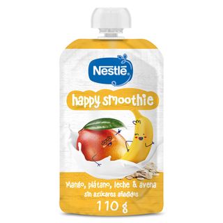 Alimento Infantil Con Puré De Mango , Plátano, Leche Y Avena Nestlé Bolsa 110 G