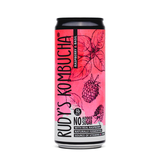 Kombucha de Framboesa e Manjericão