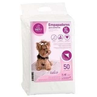 50 UN TK-Pet XL Empapadores Aroma Talco para cachorros