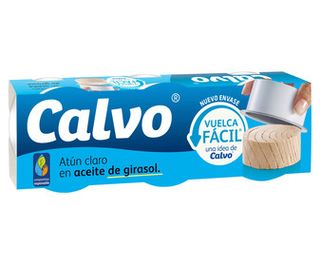 Atún Claro Aceite de Girasol Calvo 52 G. Pack 3 Uds.