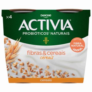 Iogurte Bifidus Fibra Pedaços Cereais Activia (emb. 460 gr (4 un))