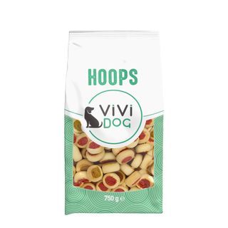 Vivi dog biscotti ripieni cane hoops 750g carni e derivati