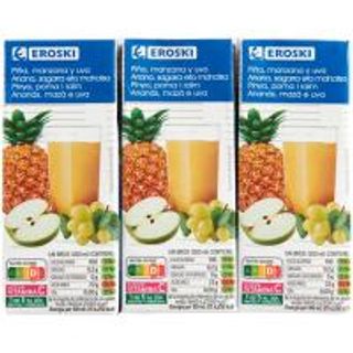 Zumo De Piña Manzana Y Uva Eroski Pack 6X0,2 L. (10864619)