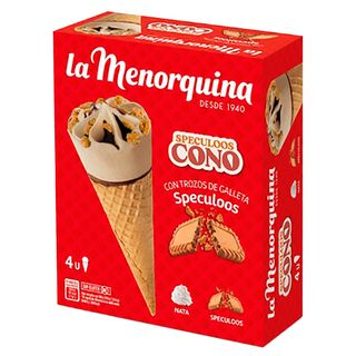 La Menorquina Cono Helado Speculoos 4 X 85 Ml