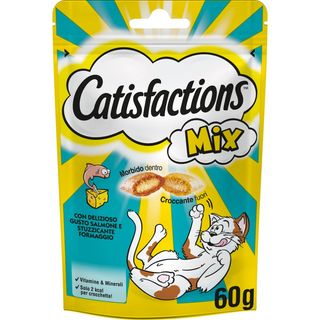 Catisfactions snack per gatto con salmone e formaggio 60g
