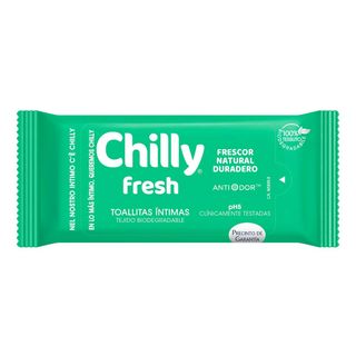 Gel Toallitas Íntimas Chilly Desechables Por El Wc Fórmula Fresca Envase 12 Uds (152208)