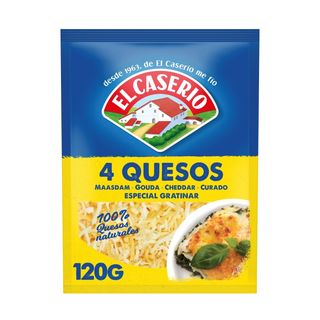 EL CASERÍO Queso Rallado 4 Quesos, 120G