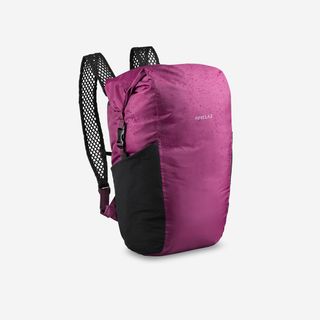 Mochila Plegable De Montaña Y Trekking Impermeable 20L Forclaz Compact Morado Talla Única Morado