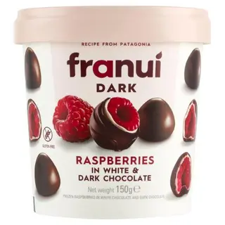 Franui Lamponi Ricoperti di Cioccolato Bianco e Fondente 150g
