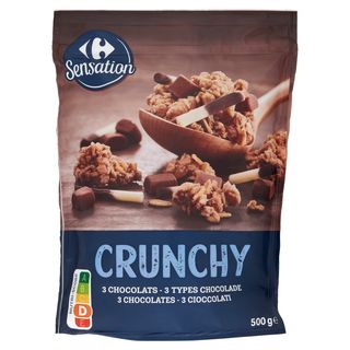 Carrefour Sensation Crunchy 3 Cioccolati 500 G -3011