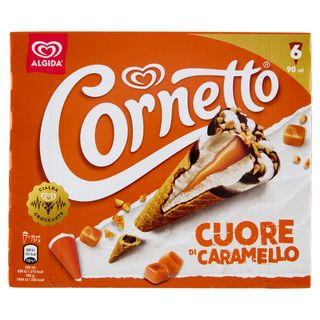 Cornetto Algida Cuore Di Caramello 6 Gelati 342 G